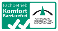 Siegel „Fachbetrieb Komfort Barrierefrei“ der Deutschen Gesellschaft für Gerontotechnik