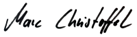 Handschriftliche Unterschrift von Marc Christoffel